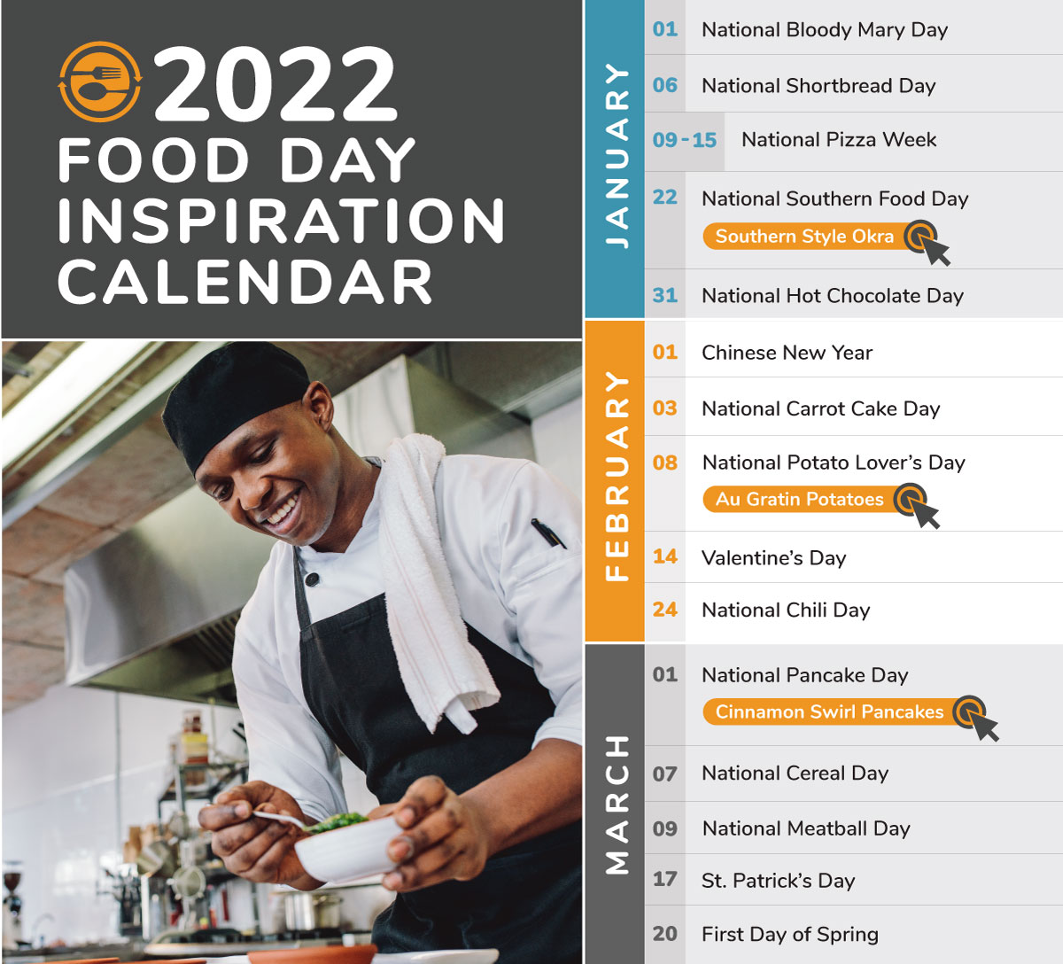 2022 Digital Food Calendar