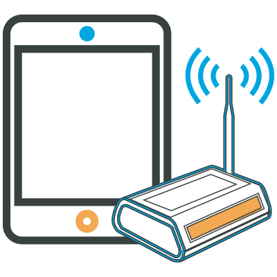 Tablet and Temperature Sensor Icon