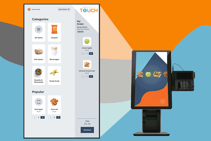 MealSuite Kiosk ordering process