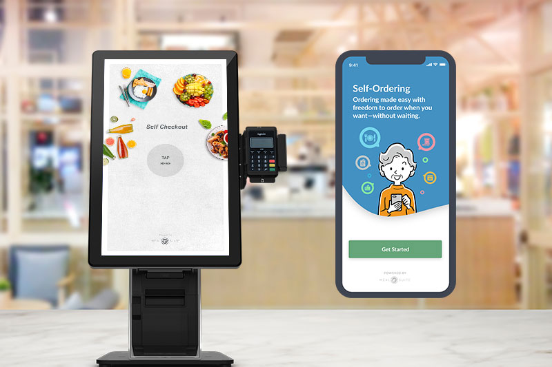 Self-ordering kiosk and phone app