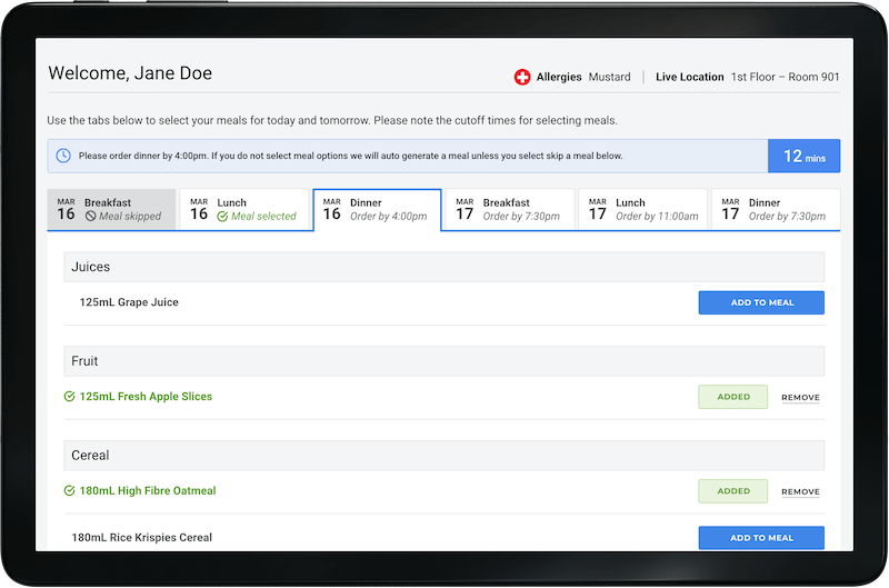 Self-Ordering Portal