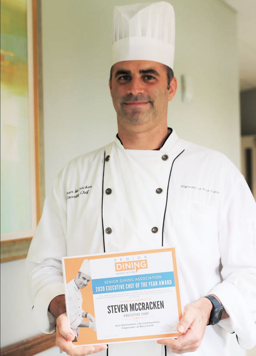 Award winning chef Steven McCracken -SDA’s Executive Chef of the year for 2020